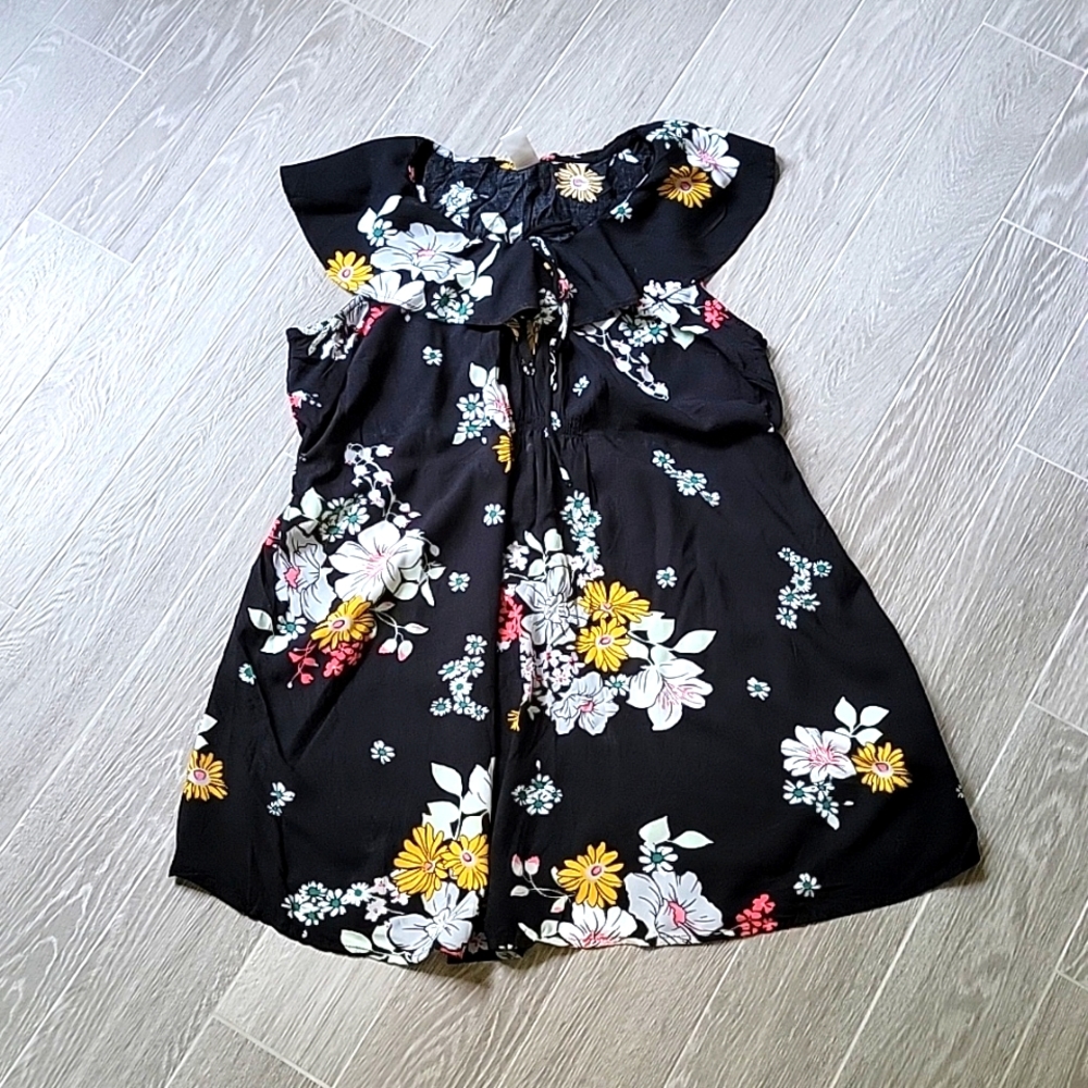 Old Navy Floral Black Maternity Sleeveless Top Size Medium